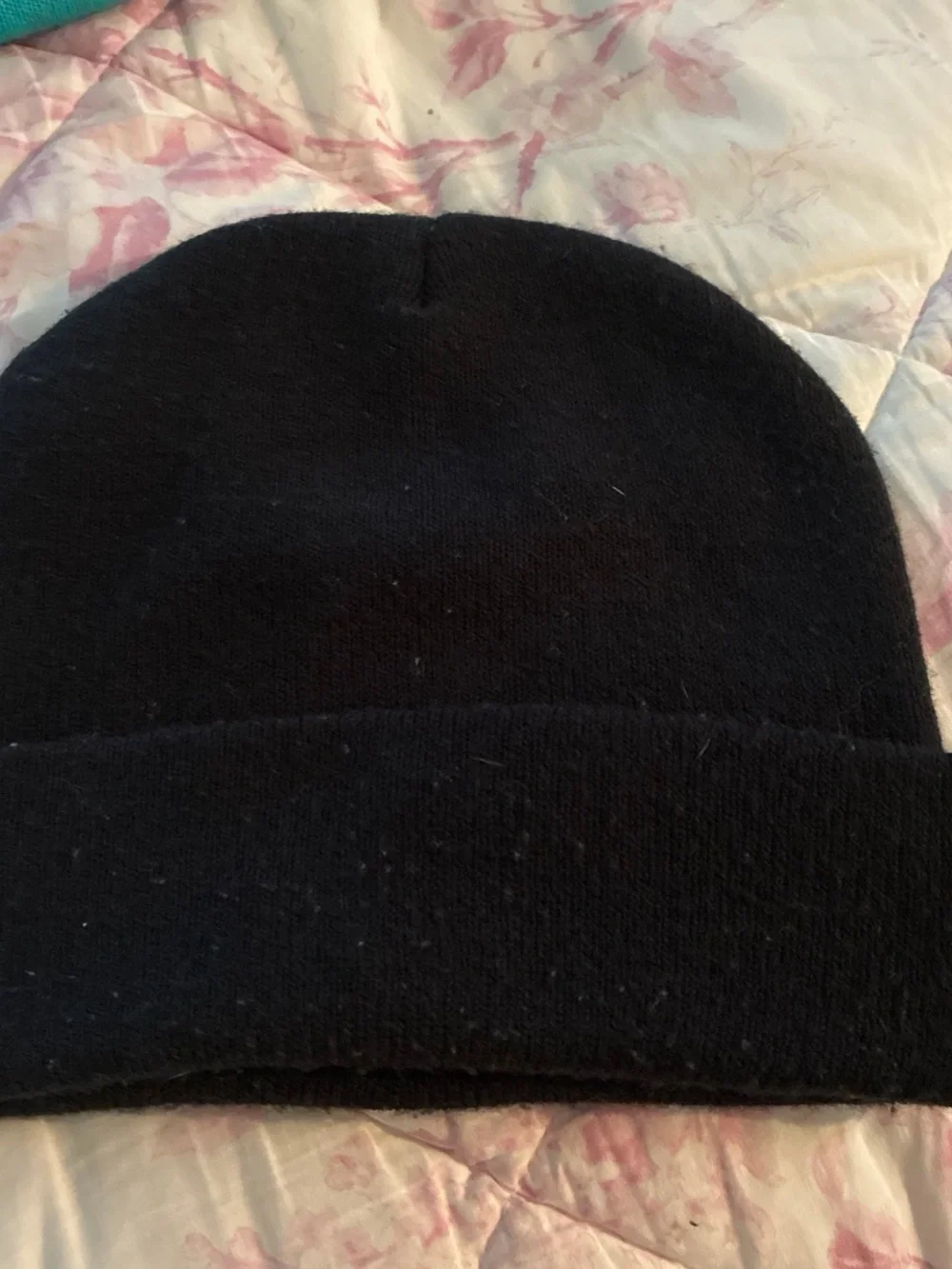 Harley-Davidson Black Knit Beanie with Orange Logo Patch